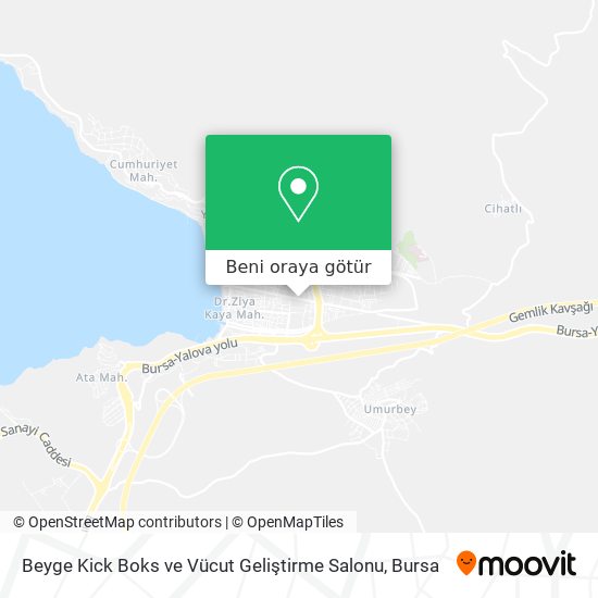 Beyge Kick Boks ve Vücut Geliştirme Salonu harita