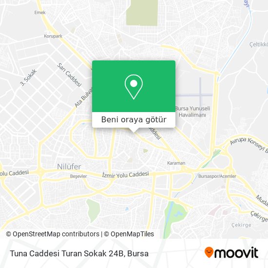 Tuna Caddesi Turan Sokak 24B harita