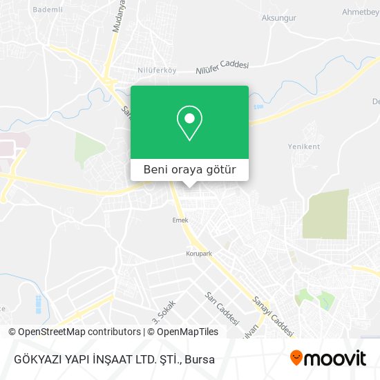 GÖKYAZI YAPI İNŞAAT LTD. ŞTİ. harita