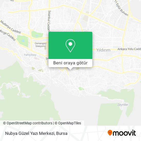 Nubya Güzel Yazı Merkezi harita