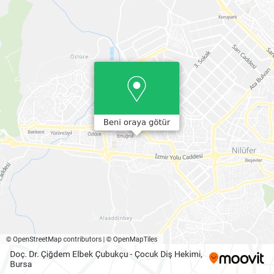 Doç. Dr. Çiğdem Elbek Çubukçu - Çocuk Diş Hekimi harita