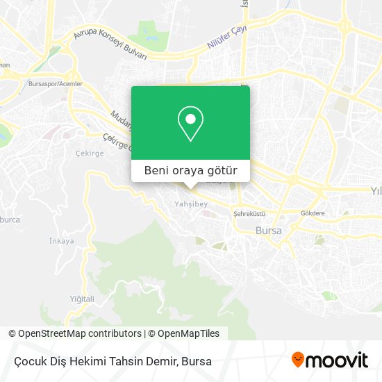 Çocuk Diş Hekimi Tahsin Demir harita
