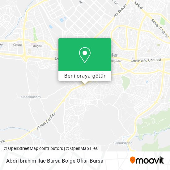 Abdi Ibrahim Ilac Bursa Bolge Ofisi harita