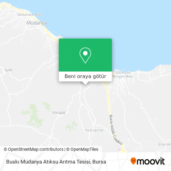 Buskı Mudanya Atıksu Arıtma Tesisi harita
