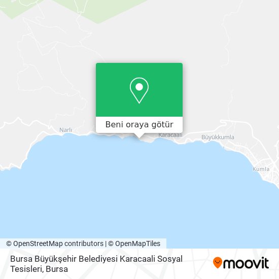 Bursa Büyükşehir Belediyesi Karacaali Sosyal Tesisleri harita