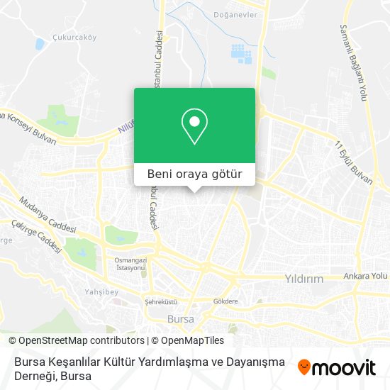 Bursa Keşanlılar Kültür Yardımlaşma ve Dayanışma Derneği harita