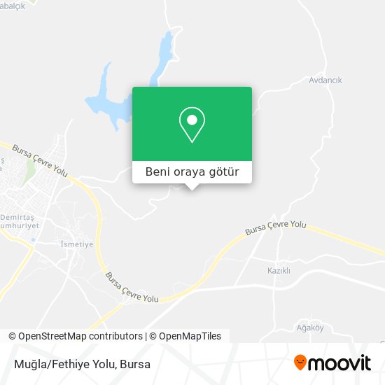 Muğla/Fethiye Yolu harita