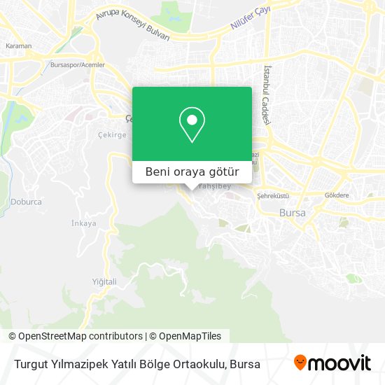 Turgut Yılmazipek Yatılı Bölge Ortaokulu harita