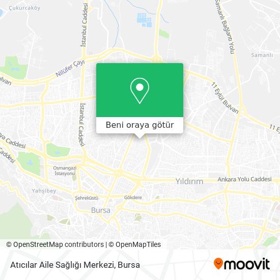 Atıcılar Aile Sağlığı Merkezi harita