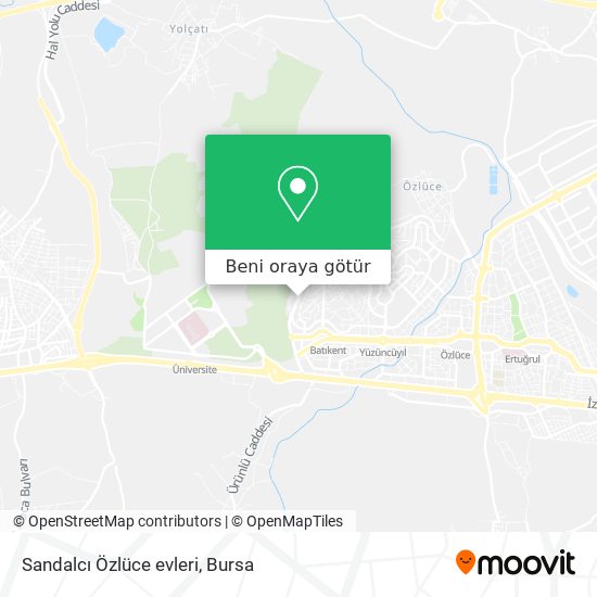 Sandalcı Özlüce evleri harita