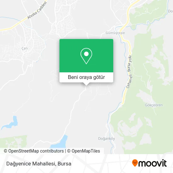 Dağyenice Mahallesi harita