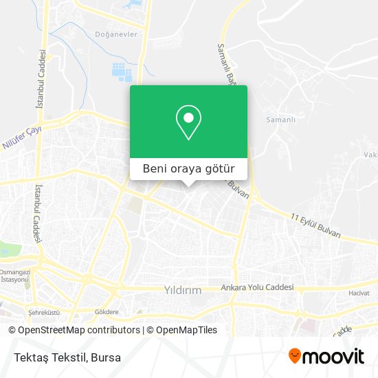 Tektaş Tekstil harita