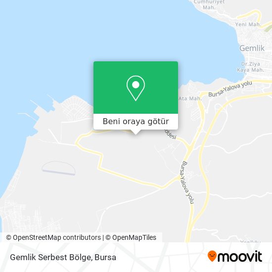 Gemlik Serbest Bölge harita