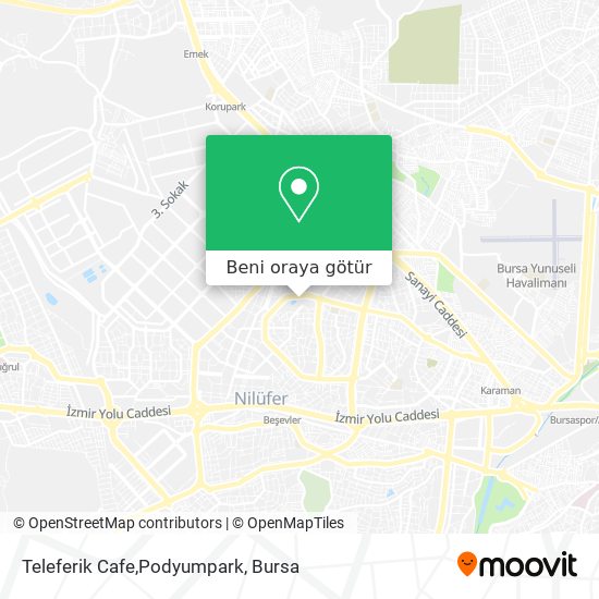 Teleferik Cafe,Podyumpark harita