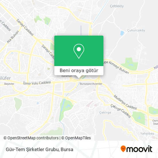 Güv-Tem Şirketler Grubu harita
