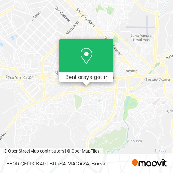 EFOR ÇELİK KAPI BURSA MAĞAZA harita