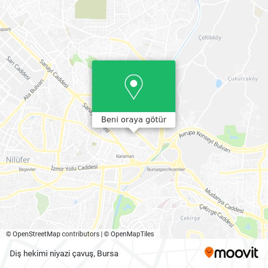 Diş hekimi niyazi çavuş harita