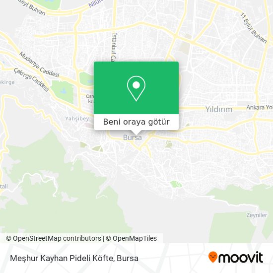 Meşhur Kayhan Pideli Köfte harita