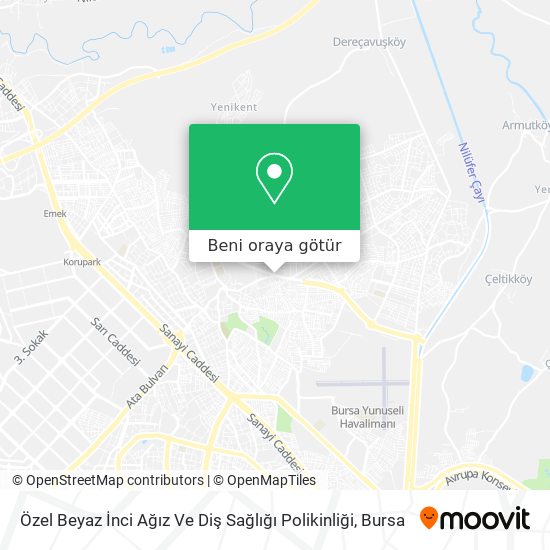 Özel Beyaz İnci Ağız Ve Diş Sağlığı Polikinliği harita