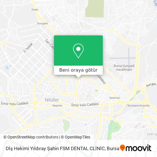 Dİş Hekimi Yıldıray Şahin FSM DENTAL CLİNİC harita