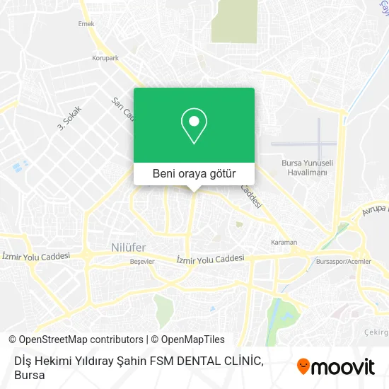 Dİş Hekimi Yıldıray Şahin FSM DENTAL CLİNİC harita