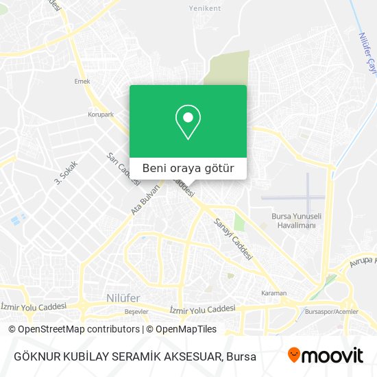 GÖKNUR KUBİLAY SERAMİK AKSESUAR harita