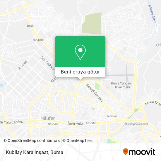 Kubilay Kara İnşaat harita