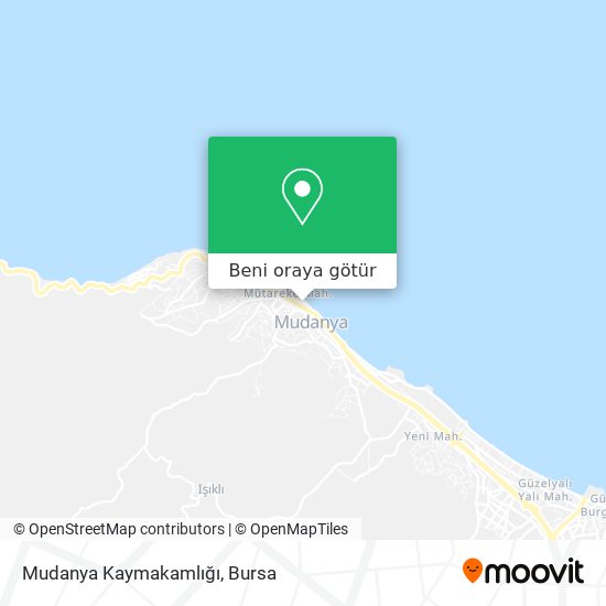 Mudanya Kaymakamlığı harita