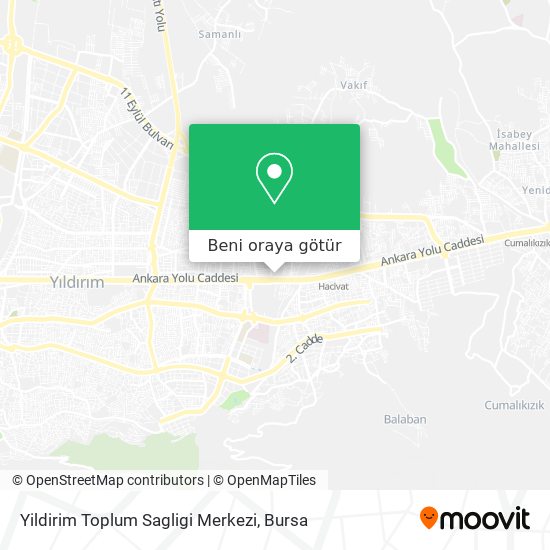 Yildirim Toplum Sagligi Merkezi harita