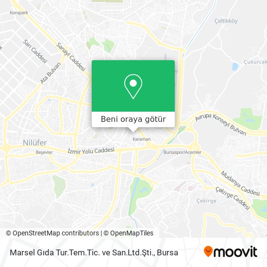 Marsel Gıda Tur.Tem.Tic. ve San.Ltd.Şti. harita