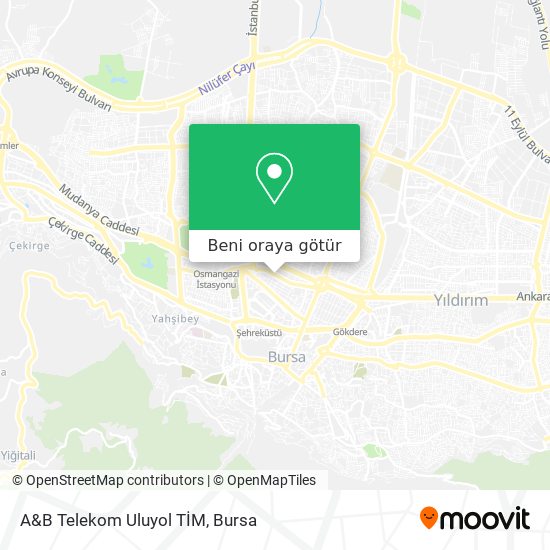 A&B Telekom Uluyol TİM harita