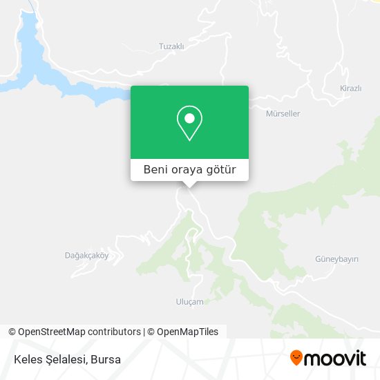 Keles Şelalesi harita
