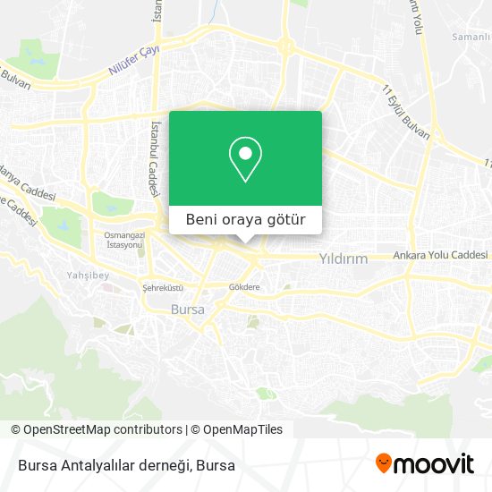 Bursa Antalyalılar derneği harita
