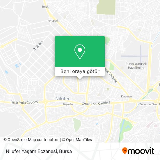 Nilufer Yaşam Eczanesi harita