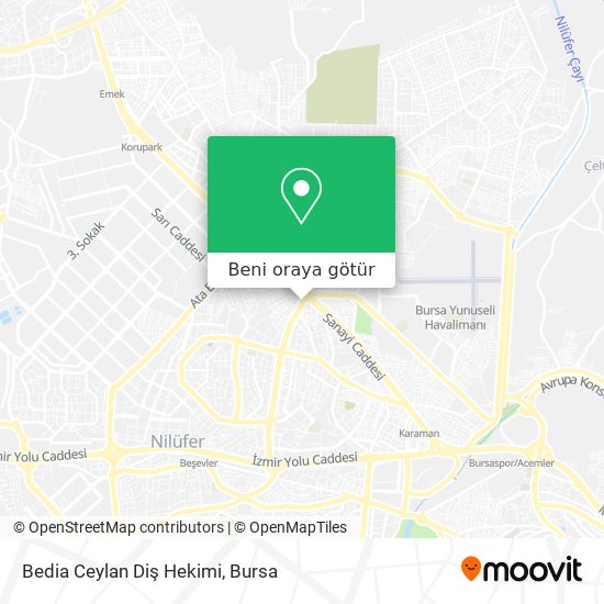 Bedia Ceylan Diş Hekimi harita