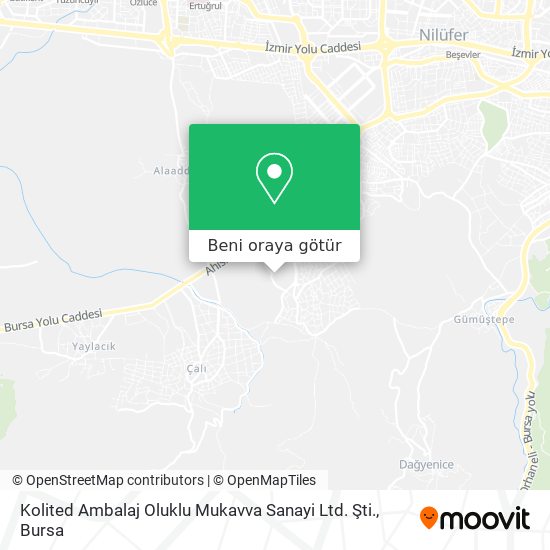 Kolited Ambalaj Oluklu Mukavva Sanayi Ltd. Şti. harita