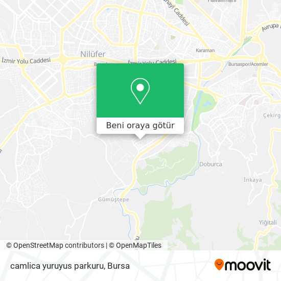 camlica yuruyus parkuru harita