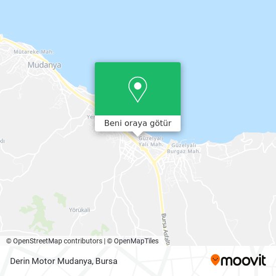 Derin Motor Mudanya harita