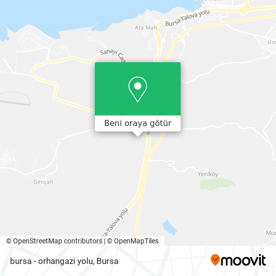 bursa - orhangazi yolu harita