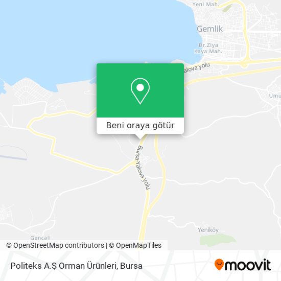 Politeks A.Ş Orman Ürünleri harita