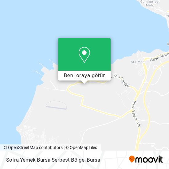Sofra Yemek Bursa Serbest Bölge harita