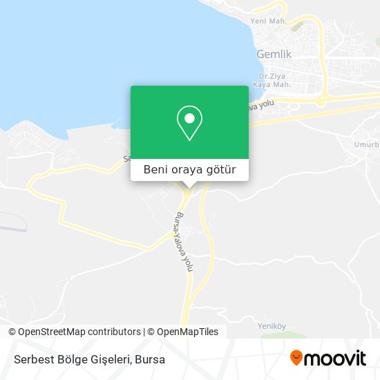 Serbest Bölge Gişeleri harita