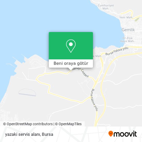 yazaki servis alanı harita