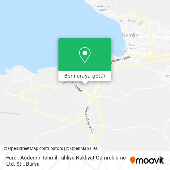 Faruk Ağdemir Tahmil Tahliye Nakliyat Gümrükleme Ltd. Şti. harita