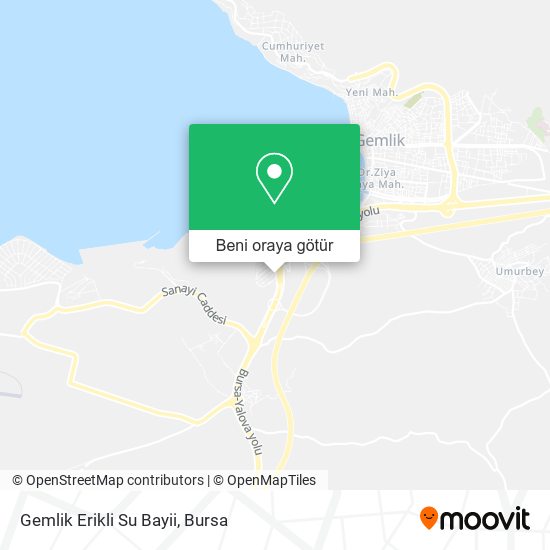 Gemlik Erikli Su Bayii harita