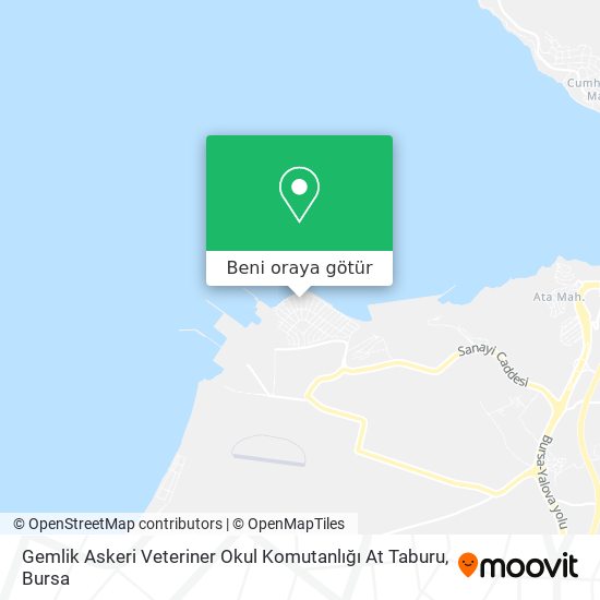 Gemlik Askeri Veteriner Okul Komutanlığı At Taburu harita