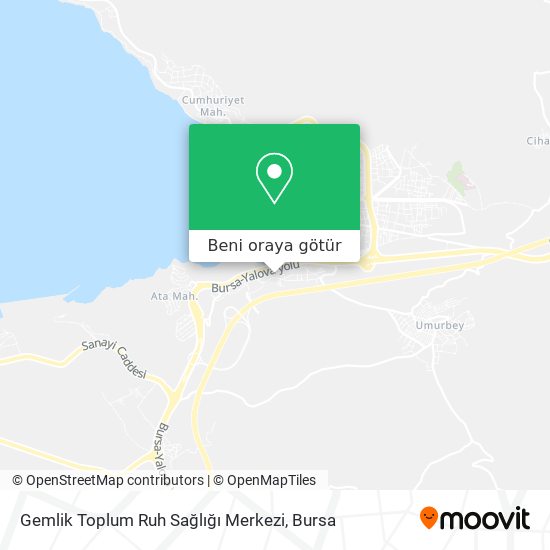 Gemlik Toplum Ruh Sağlığı Merkezi harita