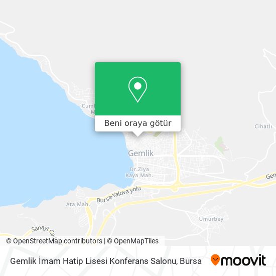 Gemlik İmam Hatip Lisesi Konferans Salonu harita