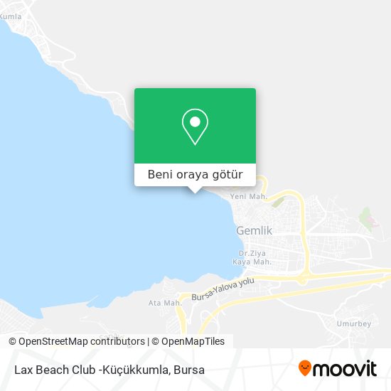 Lax Beach Club -Küçükkumla harita