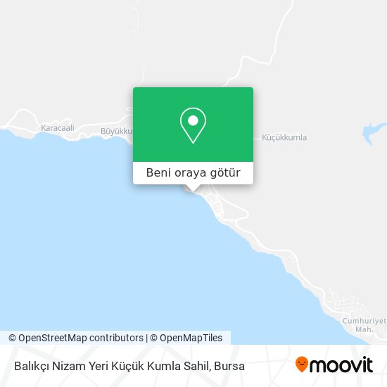 Balıkçı Nizam Yeri Küçük Kumla Sahil harita